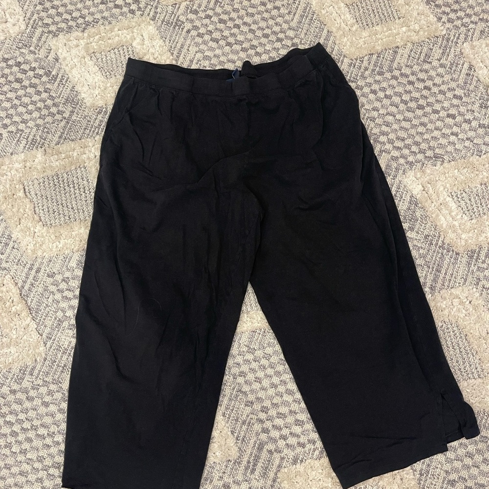 D&Co Denim & Co Beach Black Lounge Pants Size 2X Petite